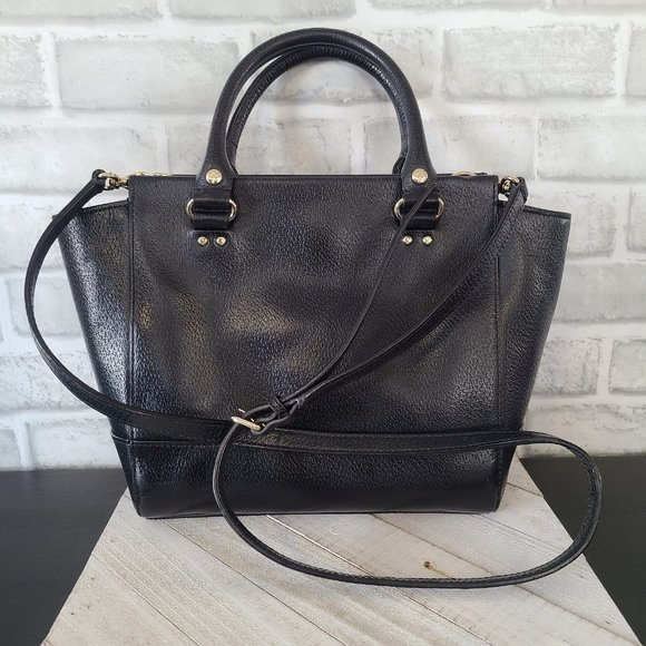 Kate Spade New York Leather Camryn Wellesley Shoulder Crossbody Purse Black - Picture 2 of 12